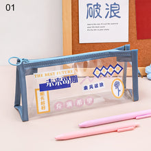 Load image into Gallery viewer, Transparent Pencil Bag Waterproof Stationery Case Organizer Kids Students Cosmetic Bag Transparent Portable