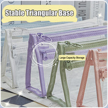 Load image into Gallery viewer, Double Layer Transparent Pencil Bag Waterproof Stationery Case Organizer Kids Students Kawaii Cosmetic Bag Transparent Portable