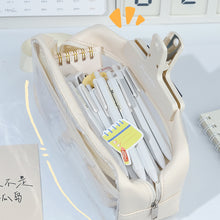 Load image into Gallery viewer, Kawaii Pencil Case Transparent Pen Bag Cartoon PVC Pouch Waterproof Box for Girls Students Cute School Supplies Stationery