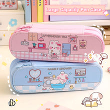 Load image into Gallery viewer, Cartoon Double-Layer Pencil Case Large-Capacity Simple Girl Heart Primary School Students Cute Stationery