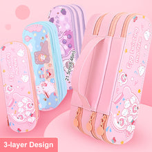 Load image into Gallery viewer, Cartoon Double-Layer Pencil Case Large-Capacity Simple Girl Heart Primary School Students Cute Stationery