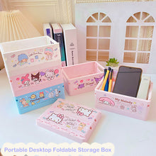 Load image into Gallery viewer, Mini Foldable Storage Box Ins Folding Plastic Storage Case Basket Home Storage Supplies Cosmetic Holder Container