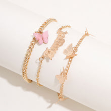 Load image into Gallery viewer, 3pcs Flower Butterfly Tassel Anklet Acrylic Butterfly Angel Pendant Anklet Women Summer Beach Jewelry Accessories