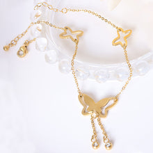 Load image into Gallery viewer, Hollow Butterfly Studded with Pendant Anklet Gold Fashion Women Summer Beach Ankle Bracelet Foot Chain Jewelry Jewelry