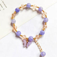 Load image into Gallery viewer, Butterfly Charm Stretch Crystal Women Bracelet Chains for Girls Friends Student Beads Bracelets Fashion Summer Charm Jewelry