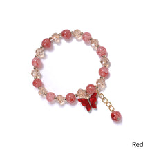 Load image into Gallery viewer, Butterfly Charm Stretch Crystal Women Bracelet Chains for Girls Friends Student Beads Bracelets Fashion Summer Charm Jewelry