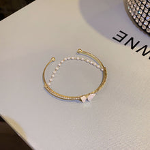 Load image into Gallery viewer, Fashion Women Jewelry White Crystal Artificial Pearl Butterfly Bracelet for Women Wedding Engagement Bracelet Party Birthday Gift