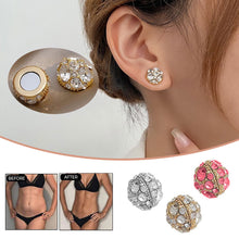 Load image into Gallery viewer, 1 Pair Magnetic Gold Silver Ear Clip Summer Magnetic Without Ear Hole Ear Stud Therapy Weight Loss Women Earrings Jewelry