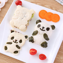 Load image into Gallery viewer, 4 in 1 Cute Panda Sushi Mold DIY Panda Rice Mold Plastic Bread Sandwich Cutter Cake Toast Mold Maker