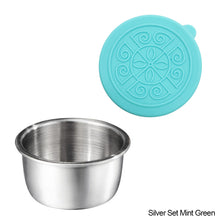 Load image into Gallery viewer, 304 Stainless Steel Salad Container Small Condiment Container with Lids Leakproof for Kids Lunch Containers Box Camping Hiking Outdoor Sauce Dispenser