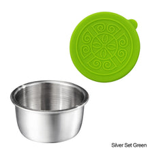 Load image into Gallery viewer, 304 Stainless Steel Salad Container Small Condiment Container with Lids Leakproof for Kids Lunch Containers Box Camping Hiking Outdoor Sauce Dispenser