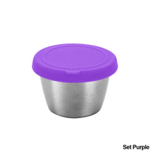 Load image into Gallery viewer, 304 Stainless Steel Salad Container Small Condiment Container with Lids Leakproof for Kids Lunch Containers Box Camping Hiking Outdoor Sauce Dispenser