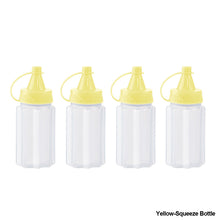 Load image into Gallery viewer, 4PCS/Set Transparent Sauce Bottle with Lid Portable Mini Seasoning Box Dispenser Condiment Salt Spice Jar Sauce Squeeze Bottle Camping Hiking Outdoor Sauce Dispenser