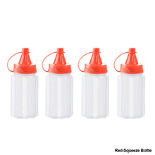 Load image into Gallery viewer, 4PCS/Set Transparent Sauce Bottle with Lid Portable Mini Seasoning Box Dispenser Condiment Salt Spice Jar Sauce Squeeze Bottle Camping Hiking Outdoor Sauce Dispenser