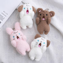 Load image into Gallery viewer, 10cm Screaming Animal Plush Toys Cute Shouting Dog Puppy Bear Keyring Pendant Car Keychain Bag Decoration Plushies Gifts