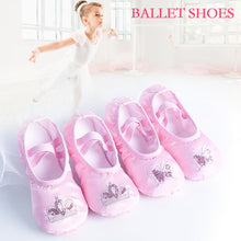 Load image into Gallery viewer, Dance Shoes For Girls Flat Children Ballet Satin Soft Sole Sequins Slippers Embroidery