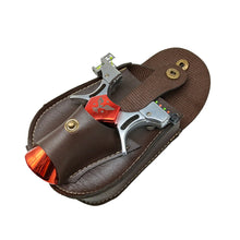 Load image into Gallery viewer, Hunting Camping Slingshot PU Leather Holder Bag Easy Carry Slingshot Waist Case EDC Outdoor Catapult Tool