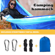Load image into Gallery viewer, Portable Ultra-Light Outdoor Double Hammock Parachute Oxford Fabric Anti-Rollover Camping Hanging Rocking Bed Chair 270*140CM