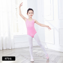 Load image into Gallery viewer, Children's Back Cross Double Suspender Jumpsuit Closed Crotch Ballet Dress Chinese Dance Dress Tight Summer Girl Training Dress Grade Test Dress