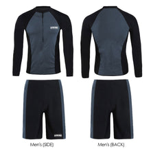 Load image into Gallery viewer, Couple's Style Professional Quick-Drying Swimsuit Set Surf Diving Snorkeling Suit Long-Sleeved Shorts Sunscreen Clothes Separate Body Sports Clothes With Zipper