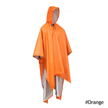 Load image into Gallery viewer, Portable Outdoor 3-In-1 One-Piece Raincoat Multifunctional Hiking Mountaineering Riding Rain Poncho Camping Temporary Sunshade Floor Mat