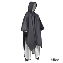 Load image into Gallery viewer, Portable Outdoor 3-In-1 One-Piece Raincoat Multifunctional Hiking Mountaineering Riding Rain Poncho Camping Temporary Sunshade Floor Mat