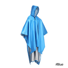 Load image into Gallery viewer, Portable Outdoor 3-In-1 One-Piece Raincoat Multifunctional Hiking Mountaineering Riding Rain Poncho Camping Temporary Sunshade Floor Mat