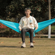 Load image into Gallery viewer, 245*90CM Outdoor Portable Ultra-Light Single Hammock Parachute Cloth Fabric Casual Hanging Chair Swing Floor Mat Picnic Camping Equipment