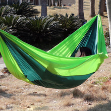 Load image into Gallery viewer, 230*90CM Outdoor Super Light Hammock Nylon Parachute Cloth Fabric Picnic Camping Leisure Hanging Chair Single Model