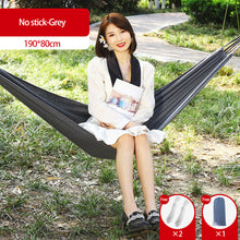 Load image into Gallery viewer, 190*80CM Outdoor Plain Elegant Stripe Single Anti-Rolled-Over Hammock Picnic Camping Thickened Canvas With Stick Swing Rocking Chair
