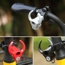 Load image into Gallery viewer, Universal Motorcycle Helmet Lock Bike Handlebar Helmet Anti-theft Safety Metal Horn Style Lock Accessories