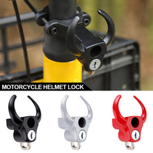 Load image into Gallery viewer, Universal Motorcycle Helmet Lock Bike Handlebar Helmet Anti-theft Safety Metal Horn Style Lock Accessories