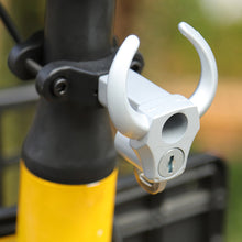 Load image into Gallery viewer, Universal Motorcycle Helmet Lock Bike Handlebar Helmet Anti-theft Safety Metal Horn Style Lock Accessories