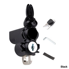 Load image into Gallery viewer, Motorcycle Helmet Lock Bike Handlebar Helmet Anti-theft Safety Metal Cute Rabbit Style Lock Accessories
