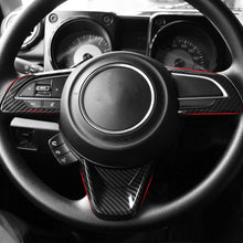 Load image into Gallery viewer, 3Pcs Carbon Fiber Car Steering Wheel Decoration Cover Trim Stickers For Suzuki Jimny 2019 - 2022 Accessories