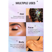 Load image into Gallery viewer, 4 Colors Colorful Highlighter Gel Brightening Moisturizing Smooth Shimmer Gel Body Hair Face Multipurpose Highlighter Gel Makeup Cosmetics