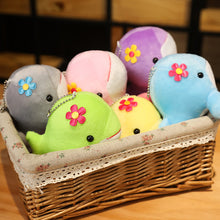 Load image into Gallery viewer, 1pc Dolphin Plush Toy with Flower Cute Ocean Fish Toys Key Chain Pendant Gifts for Children Kids Toy Wedding Gifts
