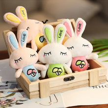 Load image into Gallery viewer, 1pc Love Rabbit Plush Toy Rabbits Stuffed Toys Key Chain Pendant Gifts for Children Kids Toy Wedding Gifts