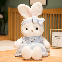 Load image into Gallery viewer, 40cm Cute Rabbit Plush Toy with Bow Knot Hair Band Long Ear Soft Stuffed Bunny Doll Sleeping Toy Girls Kids Baby Plush Animal Birthday Gifts