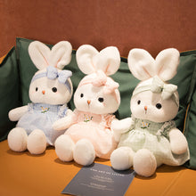Load image into Gallery viewer, 40cm Cute Rabbit Plush Toy with Bow Knot Hair Band Long Ear Soft Stuffed Bunny Doll Sleeping Toy Girls Kids Baby Plush Animal Birthday Gifts