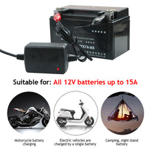Load image into Gallery viewer, Universal 12V 1300mA Smart Car Battery Charger Rechargeable Sealed Lead Battery Charger Floating Battery Charge For Car Truck Motorcycle Electric Vehicle