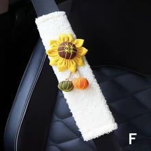 Load image into Gallery viewer, 1Pc Cute Soft Plush Flowers Car Seatbelt Cover Seat Belt Cartoon Toy Animal Auto Shoulder Strap Protector Pad for Children/ Kids