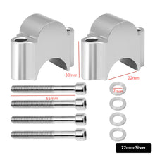 Load image into Gallery viewer, 2Pcs Universal CNC Motorcycle Handlebar Handle Fat Bar Risers Mount Clamp Adaptor 28mm 1 1/8" 22mm 7/8" For For BMW Suzuki Honda Yamaha ATV Scooter