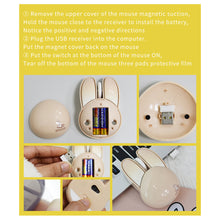 Load image into Gallery viewer, 2.4g Wireless Mouse Cute Kawaii Rabbit Shape Mice Ergonomic 3D Office Mute Mouse for Kid Girl Gift for Desktop Computer Laptop