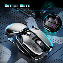 Load image into Gallery viewer, PX2 Metal 2 4G Rechargeable Wireless Mute 1600DPI Mouse 6 Buttons for PC Laptop Computer Gaming Office Home Waterproof Mouse
