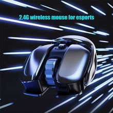 Load image into Gallery viewer, PX2 Metal 2 4G Rechargeable Wireless Mute 1600DPI Mouse 6 Buttons for PC Laptop Computer Gaming Office Home Waterproof Mouse