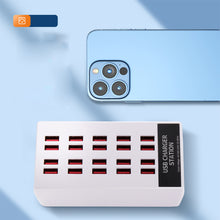 Load image into Gallery viewer, 100W 20 Port USB Phone Charger Station Power Adapter Station Fast Charger for IPhone 12 13 Pro Max Huawei Samsung Xiaomi