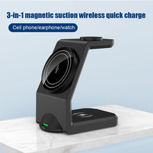 Load image into Gallery viewer, 3-in-1 Magnetic Wireless Charger for Multiple Devices Phone Watch with USB C Port 15W