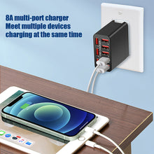 Load image into Gallery viewer, 8 Ports 40W AC Power 110-220V USB Charger 5V 2.4A EU US UK AU Plug Fast Charging For Xiaomi iPhone Speaker Bluetooth headset