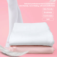 Load image into Gallery viewer, 80D/90D Children's Dance Socks Girl's Pantyhose Training Suit Ballet Socks White Leggings